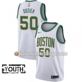 Camiseta Niños NBA Boston Celtics P.J. Dozier 50 2018-19 Nike City Edition Blanco Swingman